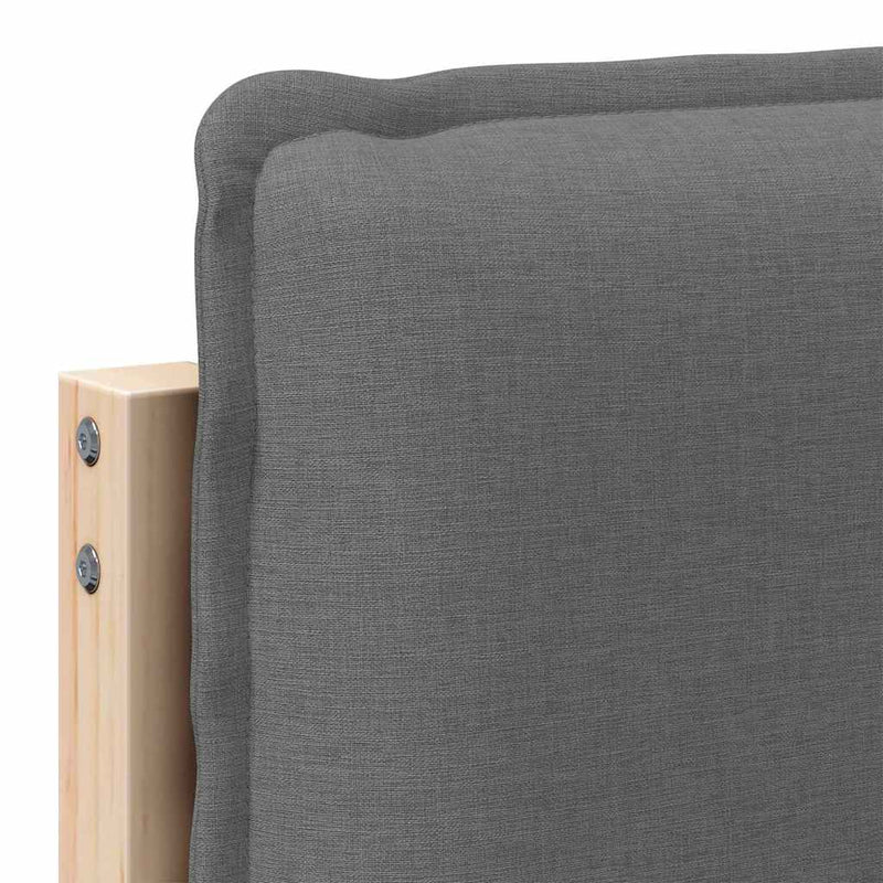 vidaXL Kárpitozott fejtámla Természetes és Világosszürke 180 cm