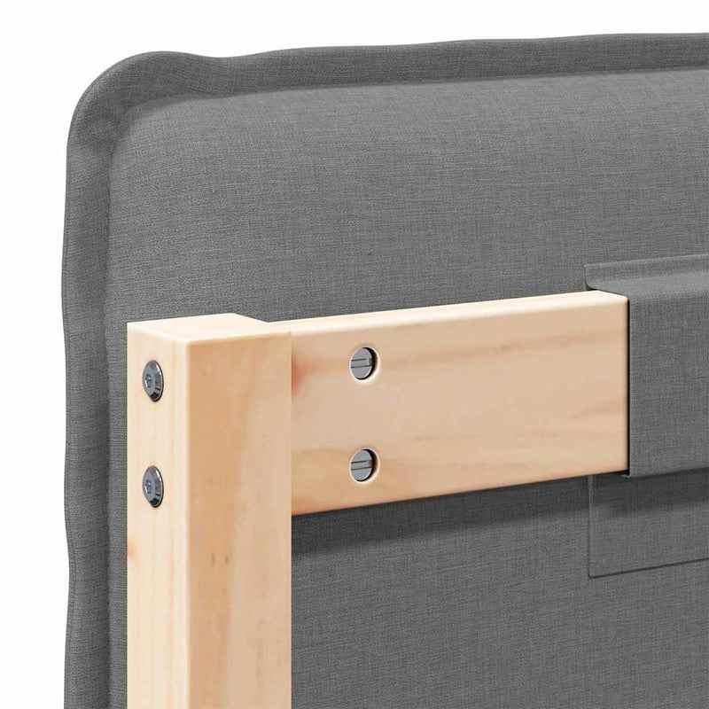 vidaXL Kárpitozott fejtámla Természetes és Világosszürke 180 cm