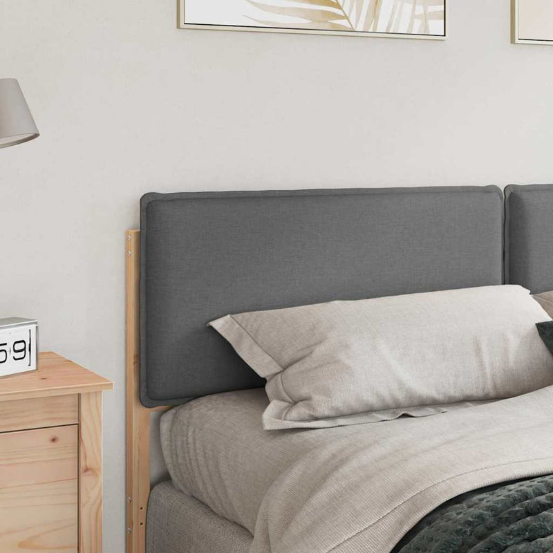 vidaXL Kárpitozott fejtámla Természetes és Világosszürke 180 cm