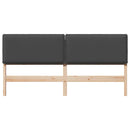 vidaXL Kárpitozott fejtámla Természetes és sötétszürke 180 cm