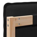 vidaXL Kárpitozott fejtámla Természetes és fekete 180 cm Tömör fenyőfa