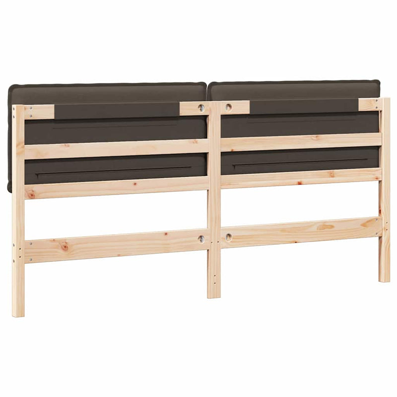 vidaXL Kárpitozott fejtámla Természetes és Világosszürke 180 cm