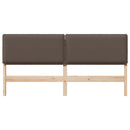 vidaXL Kárpitozott fejtámla Természetes és Világosszürke 180 cm