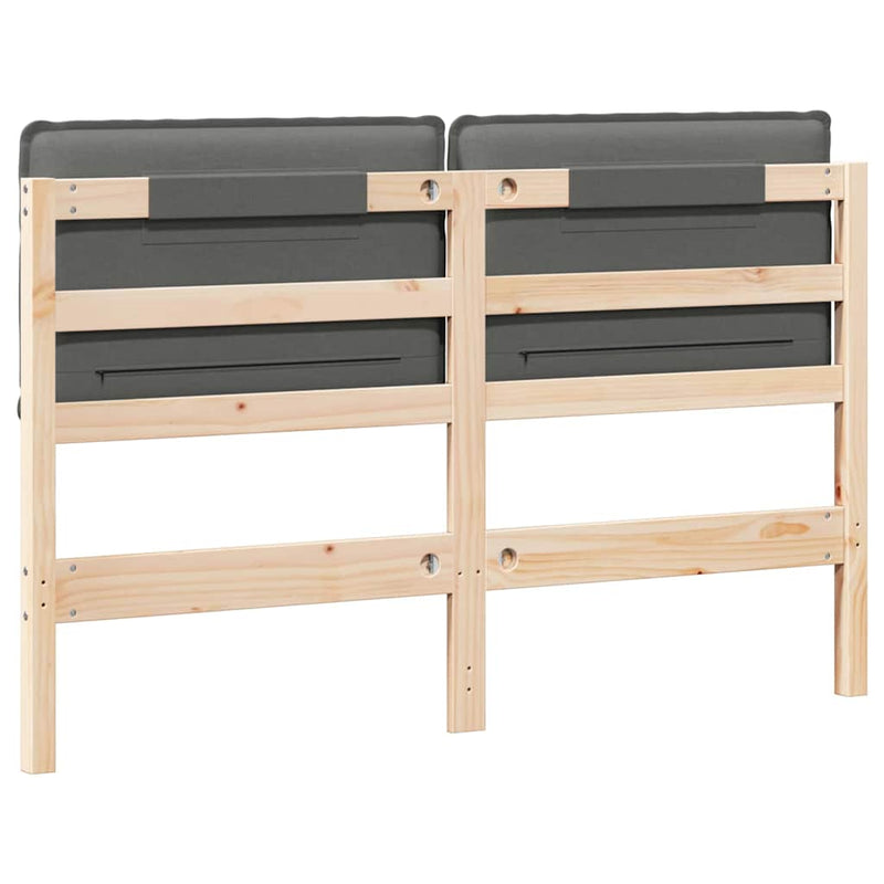 vidaXL Kárpitozott fejtámla Természetes és Világosszürke 160 cm