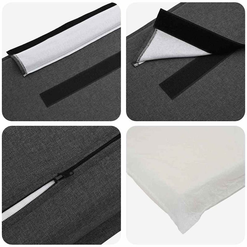 vidaXL Kárpitozott fejtámla Természetes és sötétszürke 160 cm