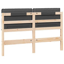 vidaXL Kárpitozott fejtámla Természetes és sötétszürke 160 cm