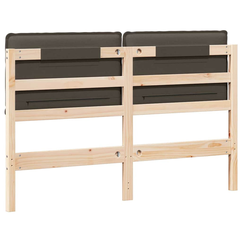 vidaXL Kárpitozott fejtámla Természetes és Világosszürke 160 cm