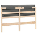 vidaXL Kárpitozott fejtámla Természetes és Világosszürke 140 cm