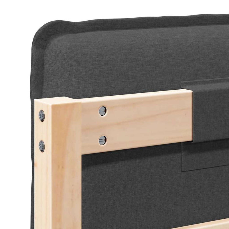 vidaXL Kárpitozott fejtámla Természetes és sötétszürke 140 cm