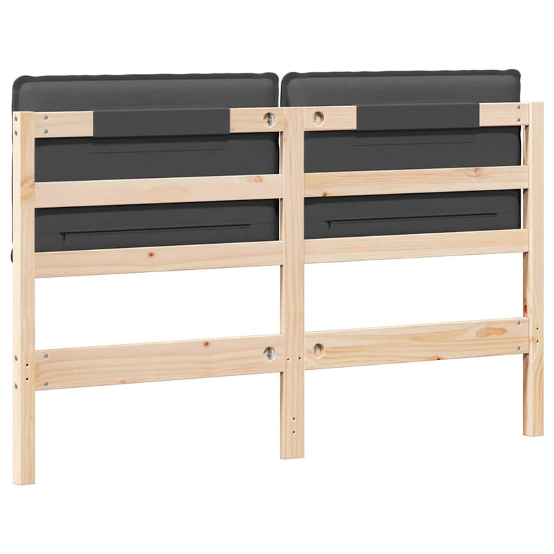 vidaXL Kárpitozott fejtámla Természetes és sötétszürke 140 cm