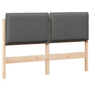 vidaXL Kárpitozott fejtámla Természetes és Világosszürke 135 cm