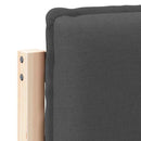 vidaXL Kárpitozott fejtámla Természetes és sötétszürke 135 cm