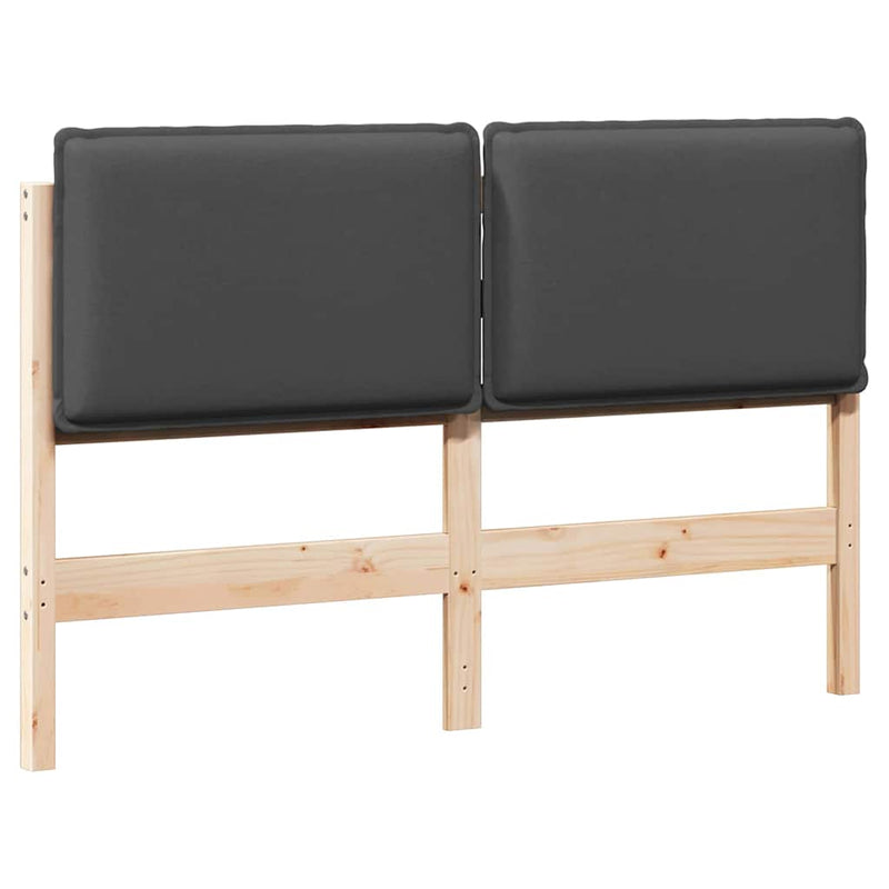 vidaXL Kárpitozott fejtámla Természetes és sötétszürke 135 cm