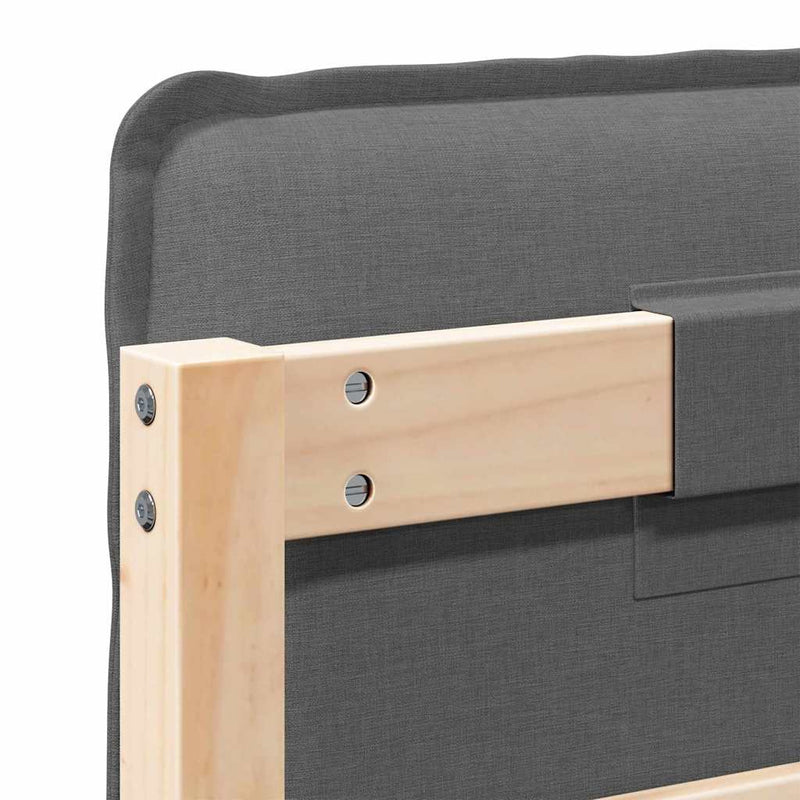 vidaXL Kárpitozott fejtámla Természetes és Világosszürke 120 cm