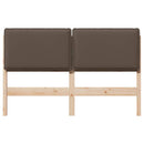 vidaXL Kárpitozott fejtámla Természetes és Világosszürke 120 cm