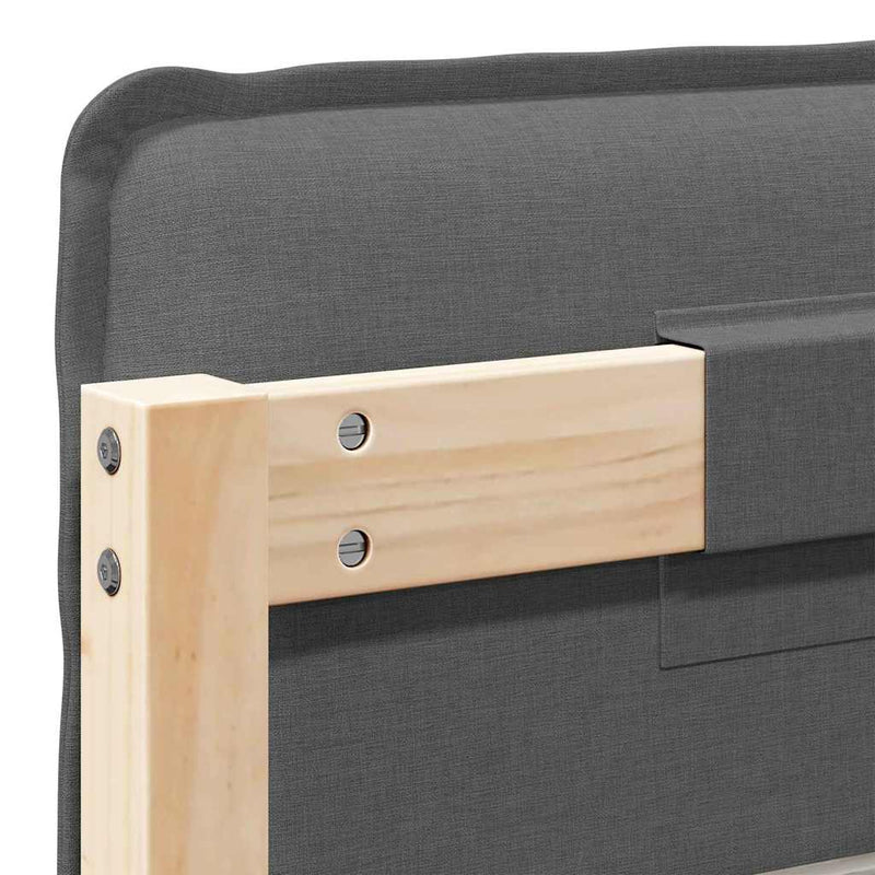 vidaXL Kárpitozott fejtámla Természetes és Világosszürke 100 cm