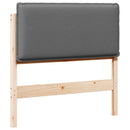 vidaXL Kárpitozott fejtámla Természetes és Világosszürke 100 cm