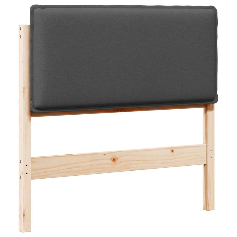 vidaXL Kárpitozott fejtámla Természetes és sötétszürke 100 cm