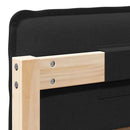 vidaXL Kárpitozott fejtámla Természetes és fekete 100 cm Tömör fenyőfa