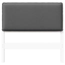 vidaXL Kárpitozott fejtámla fejtámlával Fehér és világosszürke 100 cm