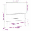 vidaXL Kárpitozott fejtámla Természetes és Világosszürke 90 cm