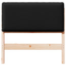 vidaXL Kárpitozott fejtámla Természetes és fekete 80 cm Tömör fenyőfa