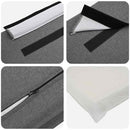 vidaXL Kárpitozott fejtámla Fehér és világosszürke 80 cm Tömör fenyőfa