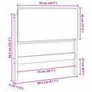 vidaXL Kárpitozott fejtámla Természetes és sötétszürke 75 cm