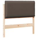 vidaXL Kárpitozott fejtámla Természetes és Világosszürke 75 cm