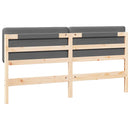 vidaXL Kárpitozott fejtámla fejtámlával Barna és Világosszürke 200 cm