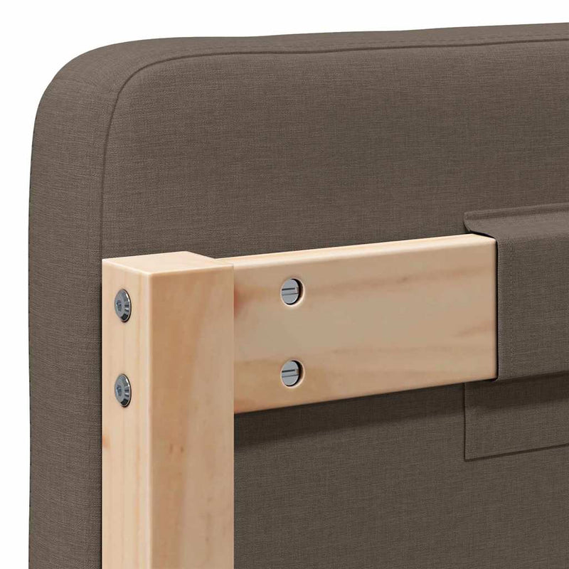 vidaXL Kárpitozott fejtámla Barna és taupe 200 cm Tömör fenyőfa