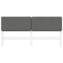 vidaXL Kárpitozott fejtámla fejtámlával Fehér és világosszürke 200 cm