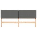 vidaXL Kárpitozott fejtámla fejtámlával Barna és Világosszürke 180 cm