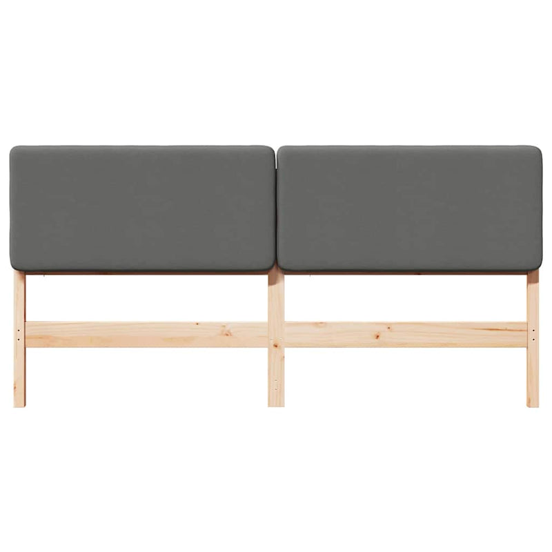 vidaXL Kárpitozott fejtámla fejtámlával Barna és Világosszürke 180 cm