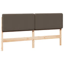 vidaXL Kárpitozott fejtámla Barna és taupe 180 cm Tömör fenyőfa
