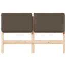 vidaXL Kárpitozott fejtámla Barna és taupe 160 cm Tömör fenyőfa