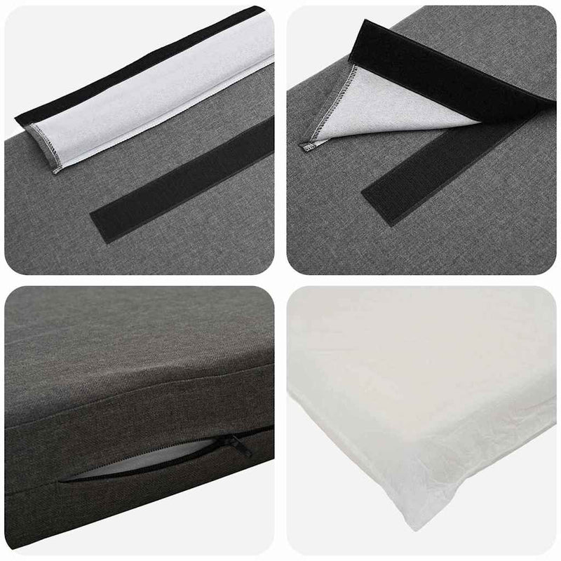 vidaXL Kárpitozott fejtámla fejtámlával Barna és Világosszürke 140 cm