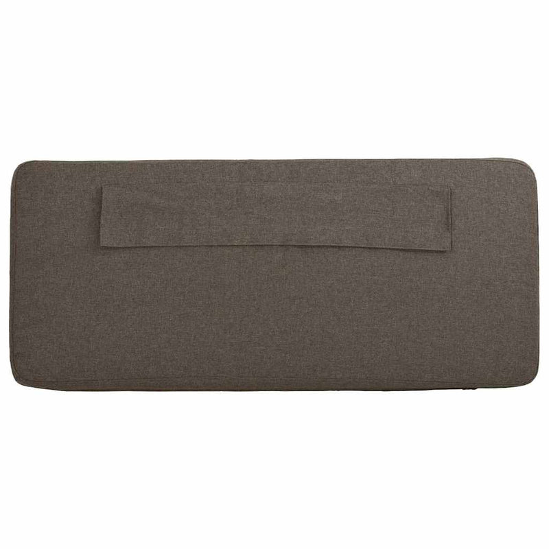 vidaXL Kárpitozott fejtámla Barna és taupe 135 cm Tömör fenyőfa