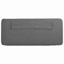 vidaXL Kárpitozott fejtámla fejtámlával Barna és Világosszürke 120 cm