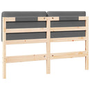 vidaXL Kárpitozott fejtámla fejtámlával Barna és Világosszürke 120 cm