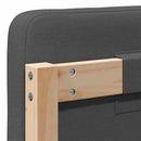 vidaXL Kárpitozott fejtámla Barna és sötétszürke 120 cm Tömör fenyőfa