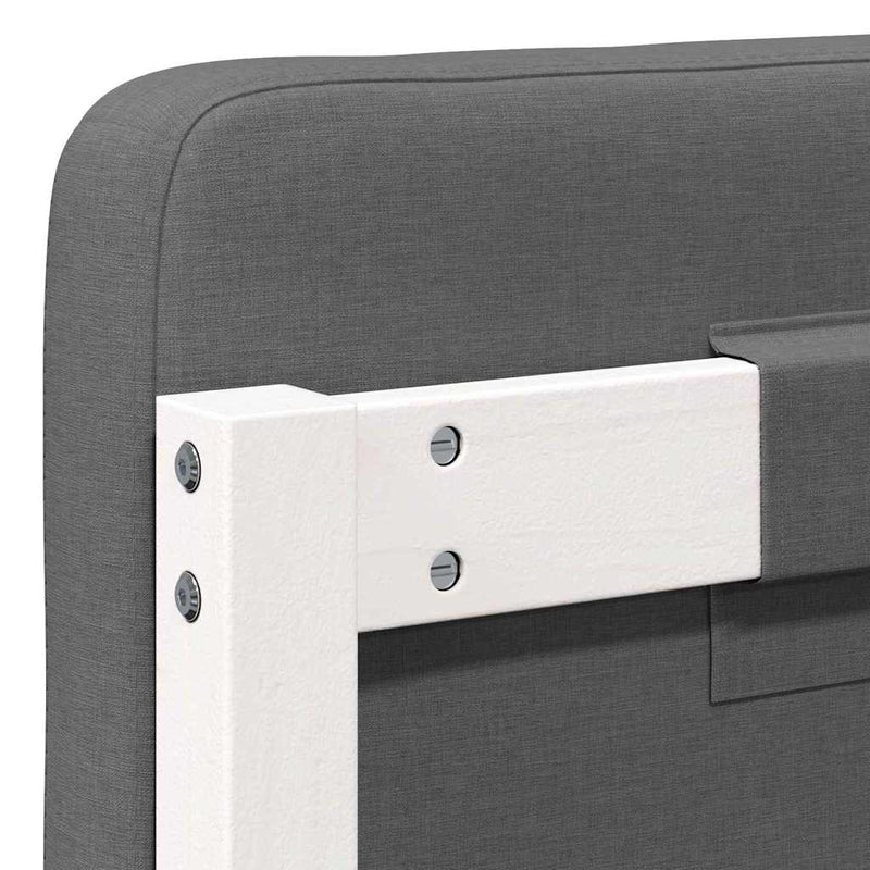 vidaXL Kárpitozott fejtámla fejtámlával Fehér és világosszürke 120 cm