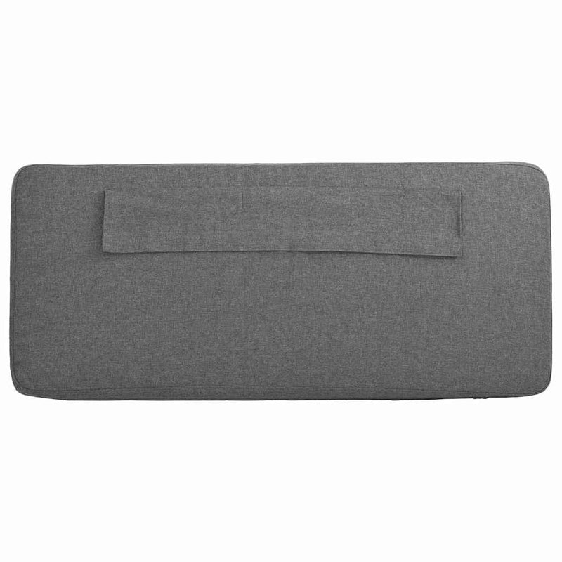 vidaXL Kárpitozott fejtámla fejtámlával Barna és Világosszürke 100 cm