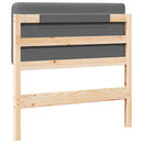 vidaXL Kárpitozott fejtámla fejtámlával Barna és Világosszürke 100 cm