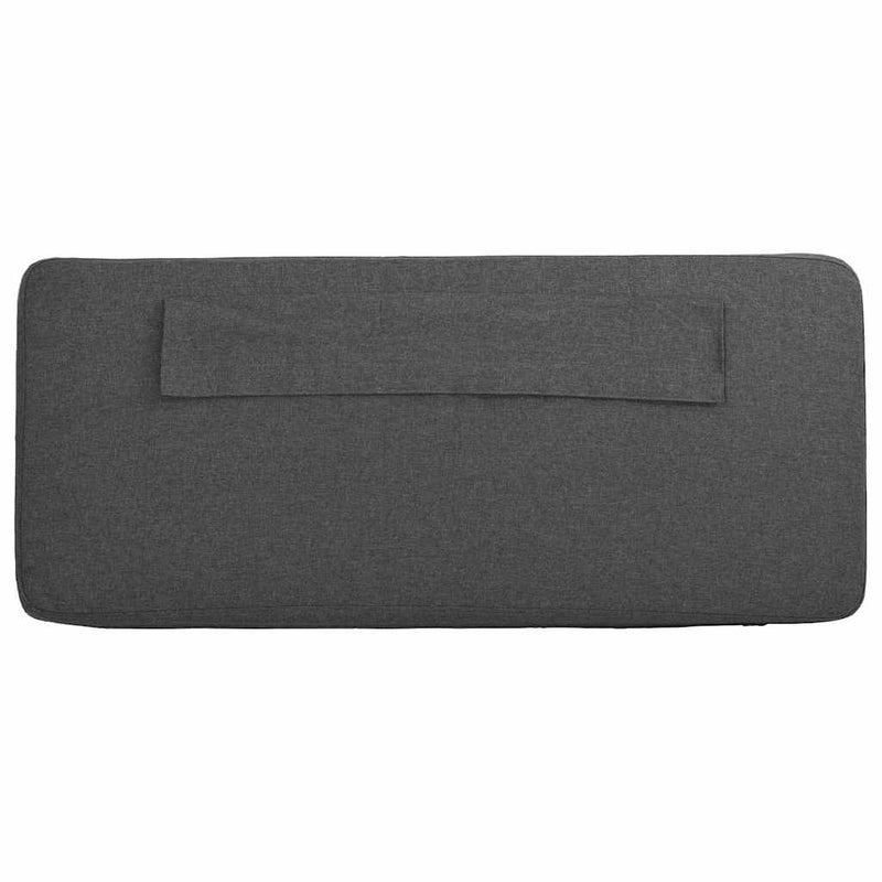 vidaXL Kárpitozott fejtámla Barna és sötétszürke 100 cm Tömör fenyőfa