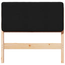 vidaXL Kárpitozott fejtámla Barna és fekete 100 cm Tömör fenyőfa