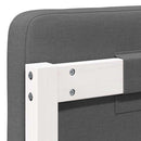 vidaXL Kárpitozott fejtámla fejtámlával Fehér és világosszürke 100 cm