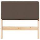vidaXL Kárpitozott fejtámla Barna és taupe 90 cm Tömör fenyőfa