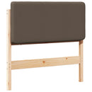 vidaXL Kárpitozott fejtámla Barna és taupe 80 cm Tömör fenyőfa