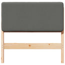 vidaXL Kárpitozott fejtámla Barna és Világosszürke 75 cm Tömör fenyőfa